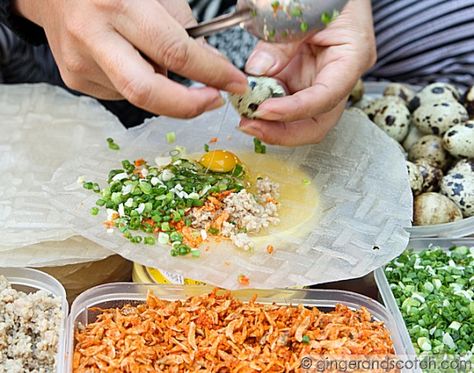 Rice Paper Tacos – A Popular Street Food in Saigon (aka Bánh Tráng Nuong) Rice Paper Recipes, Food Fair, Vietnam Food, Eating Light, Best Street Food, Allergy Free Recipes, Fair Food Recipes, Vietnamese Recipes, Rice Paper