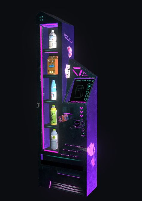 Vending Machine 4 Home Vending Machine, 3d Vending Machine, Futuristic Vending Machine, Cyberpunk Vending Machine, Cyberpunk Dnd, Scifi Props, Bunny Run, Street Seller, Mini Vending Machine