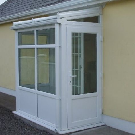 Lean To Porch, Ogee Skirting Board, Upvc Porches, Aluminium French Doors, Sas Entree, Glass Porch, Enclosed Porches, Porch Roof, Front Porch Design