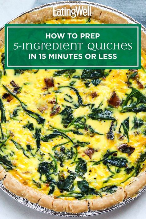 Quick Quiche, Quiche Recipes Healthy, Vegetarian Quiche Recipes, Healthy Quiche, Brunch Quiche, Spinach Quiche Recipes, Breakfast Quiche Recipes, Healthy Brunch Recipes, Quiche Recipes Easy