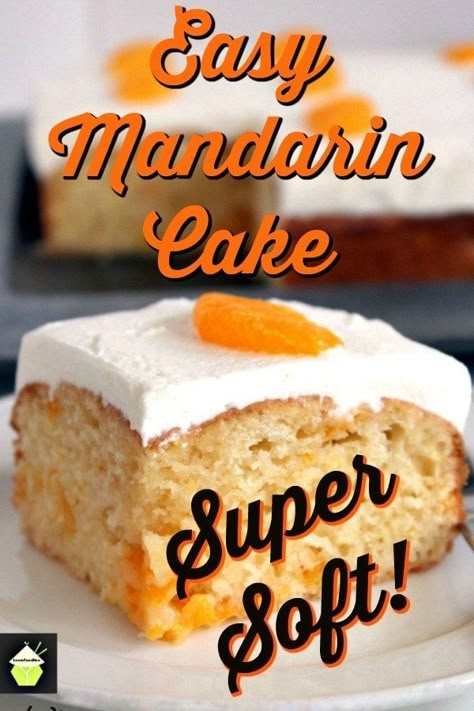 Mandarine Cake Recipe, Mandarine Cake, Mandarin Cake Recipe, Honey Buttercream Frosting, Orange Desserts, Mandarine Recipes, Mandarin Cake, Honey Buttercream, Mandarin Orange Cake