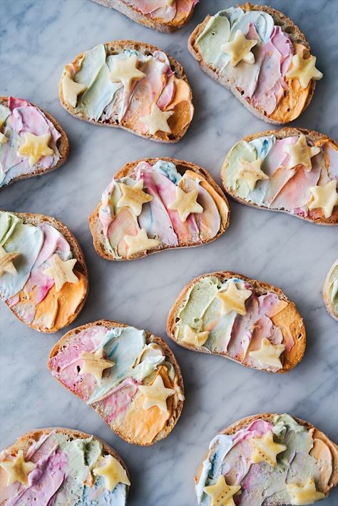 rainbow toast #toast #breakfast #breakfastrecipes #colorful Colorful Vegan Food, Upset Stomach Food, Sweet Treat Recipes, Tumblr Ideas, Recipe App, Ideas For Breakfast, Pastel Cupcakes, Raw Cake, Breathtaking Photography