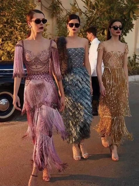 b147a61c1d07c1c999560f62add6dbc7desc48632835ri Fashion Design Inspiration, Trendy Party Dresses, Long Sequin Dress, Tassels Fashion, Mode Inspo, Guest Outfit, Mode Inspiration, Trendy Dresses, Fancy Dresses