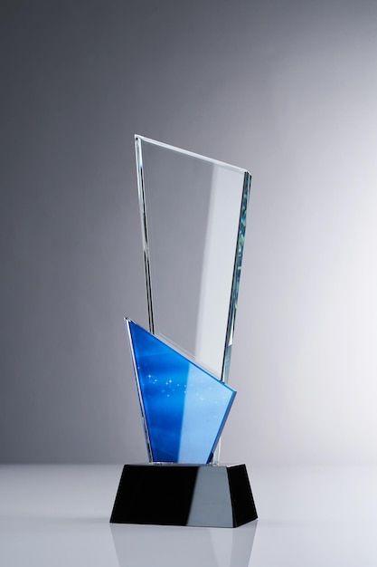 Crystal trophy against gray background | Premium Photo #Freepik #photo #award-plaque #glass-award #acrylic-trophy #glass-trophy Glass Awards Trophy, Award Collection, Glass Trophy, Brand Identity Colors, Celebrate Success, Crystal Trophy, Glass Trophies, Acrylic Trophy, Award Trophy