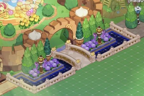 Cookie Run Entrance Ideas, Crk Layout Ideas Entrance, Cookie Run Kingdom Layout Ideas Aesthetic, Cookie Run Kingdom Entrance Ideas, Crk Entrance Layout, Cookie Run Kingdom Layouts, Crk Kingdom Layout Ideas Entrance, Cookie Run Decor Ideas, Cookie Run Kingdom Layout Entrance