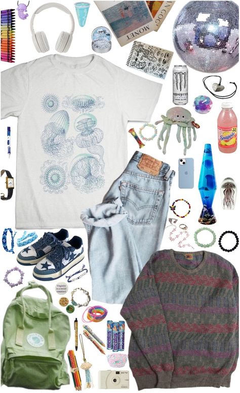 Haku Boy Aesthetic, Ocean Aesthetic Outfit Men, Ocean Themed Clothes Aesthetic, Ocean Outfits Men, Haku Boys Outfit, Jellyfish Themed Outfit, Ocean Themed Outfits Male, Jellyfish Core Outfits, Jellyfish Outfit Aesthetic