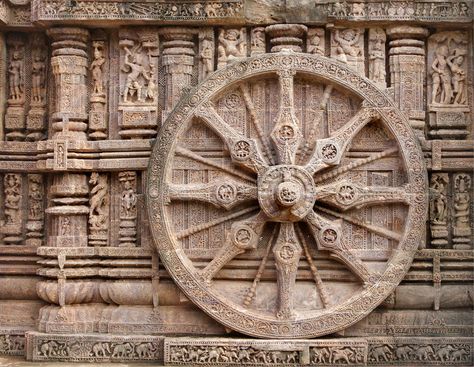 Konark Sun Temple Painting, Konark Wheel, Chariot Wheel, Konark Temple, Bodhi Tree Art, Konark Sun Temple, Sun Temple, Temple India, Indian Temple Architecture