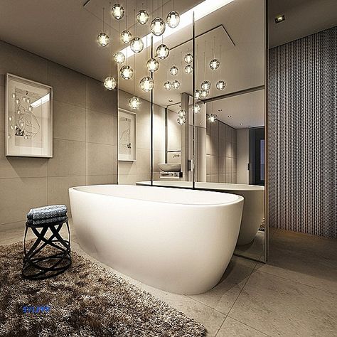 Bathtub Lighting Ideas, Light Over Bathtub, Chandelier Over Bathtub, Bathtub Lighting, Best Bathroom Lighting, Bathroom Lighting Design, Glamorous Bathroom, Bathroom Chandelier, Master Baths