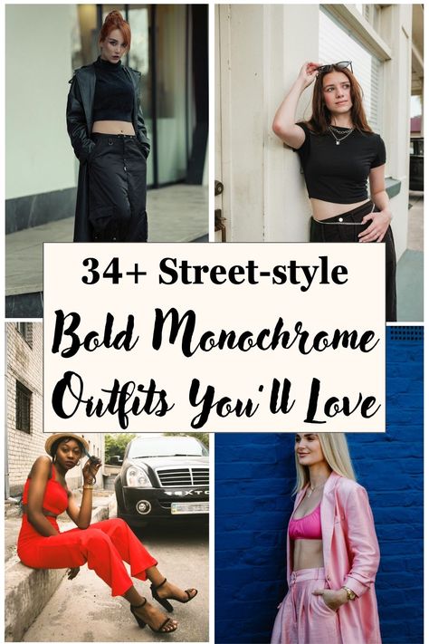 Discover 34+ street-style bold monochrome outfits that modern women will love! Mix and match vibrant colors with chic accessories, oversized jackets, and trendy footwear for a striking look that stands out on the streets. #MonochromeFashion #StreetStyle #BoldOutfits