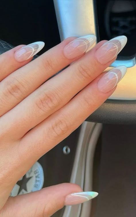 White Tip Acrylic Nails, White Almond Nails, French Almond, Almond Nails French, White Tip Nails, White Acrylic Nails, French Tip Acrylic Nails, Almond Nails Designs, Almond Acrylic Nails