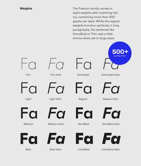 Faktum / Font Family on Behance Best Fonts For Logos, Modern Fonts Free, Fonts Handwriting Alphabet, Geometric Font, Minimalist Font, Modern Sans Serif Fonts, Modern Serif, Graphic Design Fonts, Font Pairing