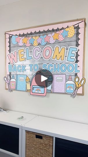 9.9K views · 698 reactions | 📓 B2S Bulletin Board 📓

My back to school collection is officially launching! This bulletin board idea has such a fun pastel theme with backpacks, notebooks, pencils, glue, crayons and MORE! 

👇 Comment “school” and I will DM you the link! 

This bulletin board kit includes editable quotes, editable student names, borders, banner and decor cut outs. Everything you need to decorate for the first week of school. 

Stay tuned… matching posters, slides and a newsletter coming soon! 

🫶 Have a great day! 

#bulletinboardideas #classroomideas #classroombulletinboard #bulletinboard #classroominspiration | Kim McNeil | Classroom Decor 🌿 | Anna Graceman & F8 · Dreams To Reality Back To School Classroom Bulletin Boards, Matching Posters, Letters Craft, Welcome To Kindergarten, Classroom Boards, Classroom Goals, Classroom Wall Decor, Back To School Bulletin Boards, Pastel Theme