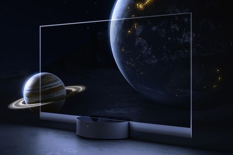 Xiaomi’s see-through OLED TV is a transparent attempt at attention, and it’s working - The Verge Transparent Tv, Flexible Screen, Lg Tvs, Tv Advertising, Tv Sound, Oled Tv, Tv Design, Tv Ads, Home Cinemas