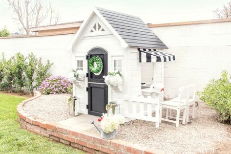 Sweetwater Playhouse Makeover, Playhouse Makeover, Backyard Kids, Backyard Playset, Fun Backyard, Playhouse Plans, Diy Playhouse, Backyard Playhouse, Build A Playhouse