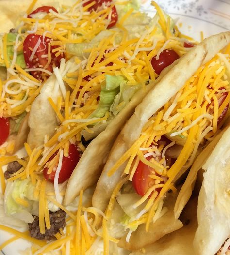 Ground Beef Tacos Packed with Flavor - Powered by @ultimaterecipe Fried Taco Shells, Homemade Taco Meat, Taco Recipes Ground Beef, Recipes Pictures, Fried Tacos, Tostada Recipes, Easy Taco Recipes, Tried And True Recipes, Homemade Flour Tortillas