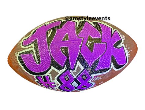 Excited to share this item from my #etsy shop: Personalized Graffiti Football Custom Hand Painted Art Football Graffiti, Painted Football, Football Painting, Football Paintings, Football Gift, Custom Football, Sports Balls, Football Gifts, Custom Hand Painted