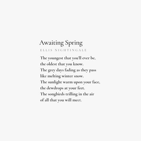 Spring Equinox Poem, Spring Poetry Quotes, Spring Rain Quotes, Spring Poems Poetry, Spring Equinox Quotes, Poems About New Beginnings, Square Nails Aesthetic, Simple Nails Aesthetic, April Poem