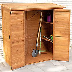 Leisure Season 6 ft. 3-inch x 3 ft. 1-inch 6 ft. 1-inch Cypress Extra Large Storage Shed | The Home Depot Canada Diy Outdoor Storage Cabinet, Diy Outdoor Storage, Lean To Shed, Wood Storage Sheds, Shed Building Plans, Garden Storage Shed, Outdoor Storage Cabinet, Shed Kits, Outdoor Sheds