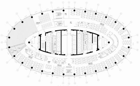 Ellipse Architecture, Office Building Plans, Building Columns, Autocad Civil, Museum Plan, Office Floor Plan, Bamboo Architecture, Building Layout, Conceptual Architecture