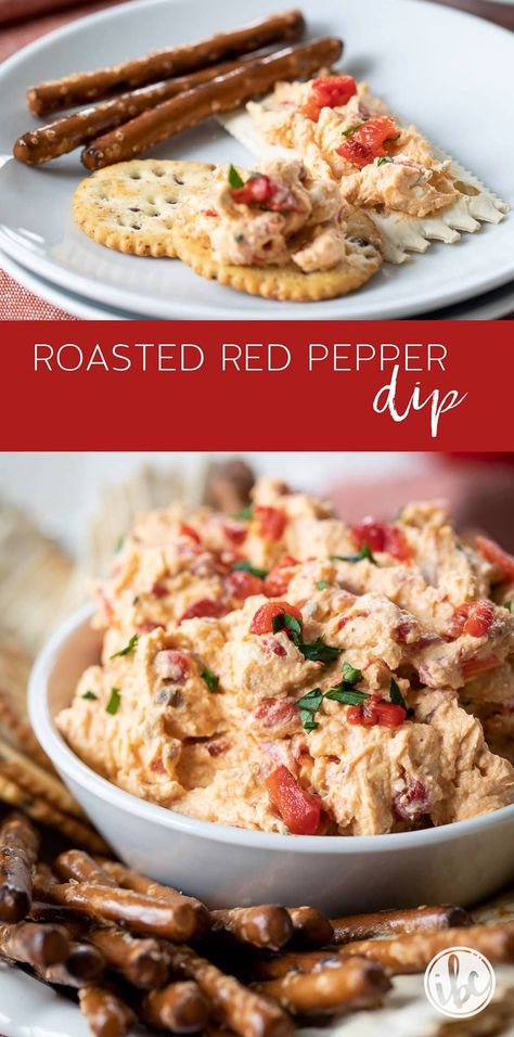 How to Make Roasted Red Pepper Dip #appetizer #easy #dip #recipe #redpepper #roastedredpepper #recipe #appetizerdip Red Colored Appetizers, Roasted Red Pepper Appetizer, Red Pepper Jelly Dip, Red Pepper Dip Recipe, Pepper Dip Recipe, Pepper Jelly Dip, Spicy Buffalo Chicken Dip, Appetizer Easy, Roasted Red Pepper Dip