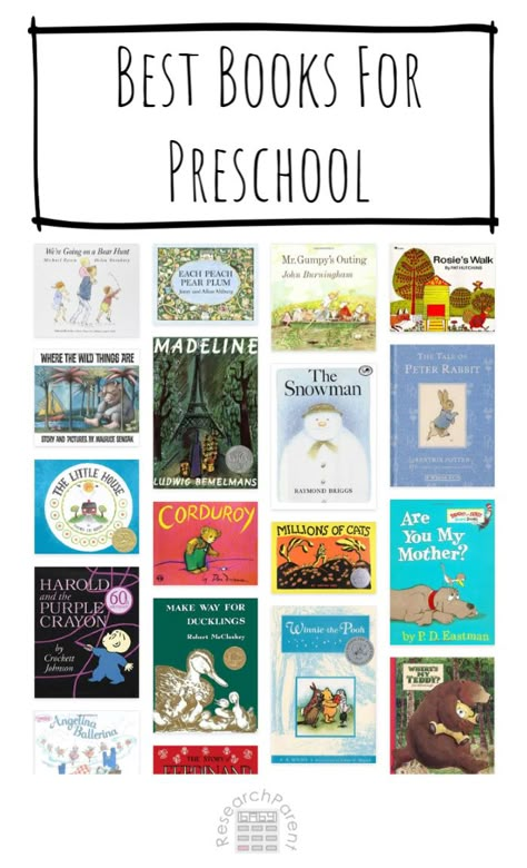 Books For Three Year Olds, Best Books For Preschoolers, Best Preschool Books, Living Books For Preschool, Pre K Books, Preschool Reading List, Minimal Homeschool, Old Childrens Books, Books For Preschool