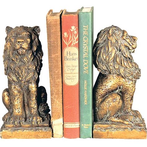 lion bookends Lion Furniture, Vintage Sports Room, Medieval Mansion, Lion Bookmark, Between The Lions, Antique Bookends, Big Bedroom, Lion Bookends, Lion Book