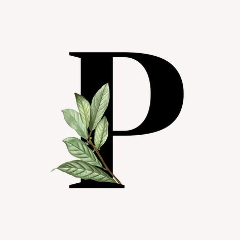 Botanical capital letter A illustration | Premium PSD - rawpixel Letter A Illustration, Botanical Capital Letter, P Alphabet, Letter P, Letter A, Alphabet