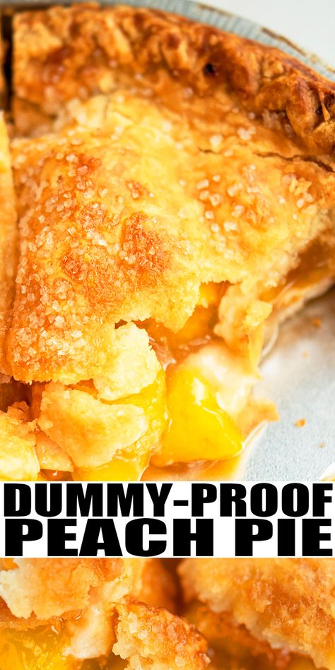 Peach Pie Recipes Easy, Peach Pie Filling Recipes, Easy Peach Pie, Buttery Flaky Pie Crust, Peach Filling, Fresh Peach Pie, Deep Dish Pie, Pie From Scratch, Peach Pie Recipes