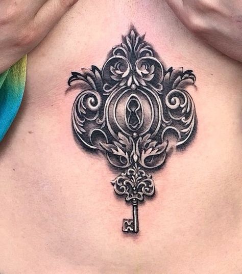 Tattoos For Your Child, Heart Lock Tattoo, Lock And Key Tattoo, Keyhole Tattoo, Ryan Ashley Malarkey, Key Tattoo Designs, Lock Tattoo, Ryan Ashley, Key Tattoos