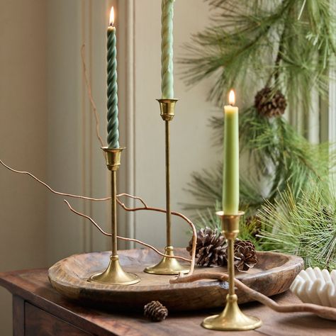 'Don't Throw Them Out!' – Make the Most Out of Your Candles with This Genius Hack for Reusing Wax Stubs Brass Candlesticks Decor, Antique Brass Candlesticks, Anthropologie Candle, Candle Stick Decor, Brass Candlestick, Candle Sticks, Pillar Candle Holders, Unique Candles, Candle Collection