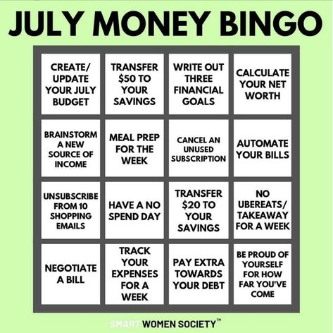 💥 SAVE this post and cross out every box this month! 🤩 Tag us in your stories so we can see your progress! 🙌 Money Bingo, Bingo Set, Money Makeover, Smart Women, Budget Saving, Saving Goals, Debt Payoff, Budgeting Money, Shopping Hacks