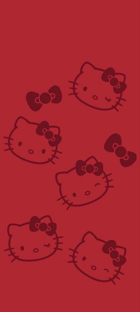 Aesthetic Hello Kitty Wallpaper Iphone, Dark Red Hello Kitty Wallpaper, Hello Kitty Wallpaper Iphone Red, Red Sanrio Wallpaper, Red Aesthetic Hello Kitty, Red Wallpaper Hello Kitty, Red Hello Kitty Aesthetic, Hello Kitty Red Aesthetic, Hello Kitty Backgrounds Wallpapers