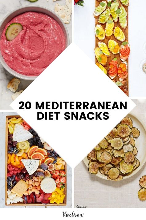 Toss aside that bag of chips—here are 20 healthy snacks that are on the Mediterranean diet to keep you satiated. #Mediterranean #snacks #food Medditeranean Snacks, Medditeranean Diet, Mediterranean Diet Snacks, Mediterranean Snacks, Mediterranean Diet Breakfast, Mediterranean Recipes Healthy, Mediterranean Diet Recipes Dinners, 200 Calorie, Med Diet