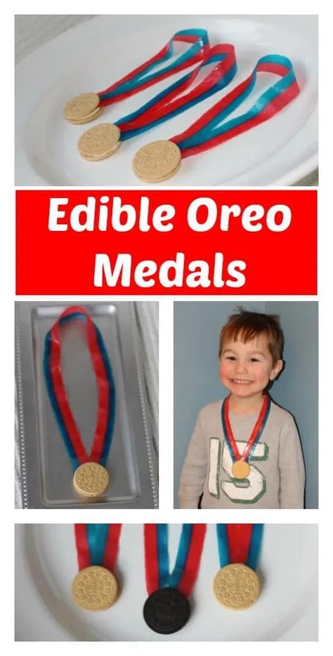 Olympic Crafts For Kids - Edible Oreo Olympic Medals - The Exploring Family Olympic Crafts For Kids, Olympic Medal Craft, Olympic Party Food, Olympic Snacks, Summer Olympics Crafts, Preschool Olympics, Olympic Food, Fruit By The Foot, Olympic Theme Party