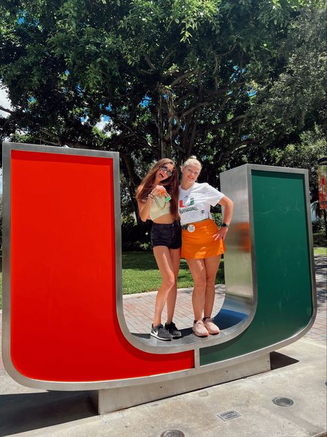 University Of Miami Dorm, Umiami Student Aesthetic, Umiami Dorm, University Of Miami Aesthetic, Umiami College, U Miami, U Of Miami, Miami College, College Football Outfits