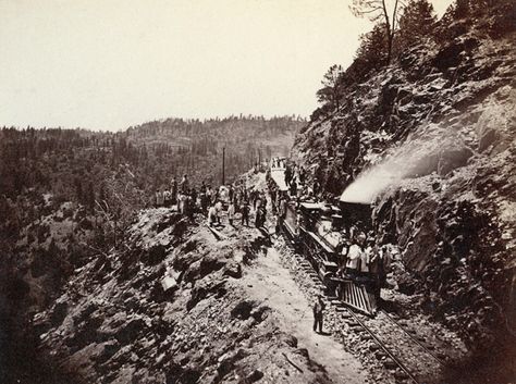 Geography of Chinese Workers Building the Transcontinental Railroad Central Pacific Railroad, Transcontinental Railroad, Cape Horn, Portland Art, Louisiana Purchase, Doc Holliday, Into The West, Yosemite Valley, Vintage Train