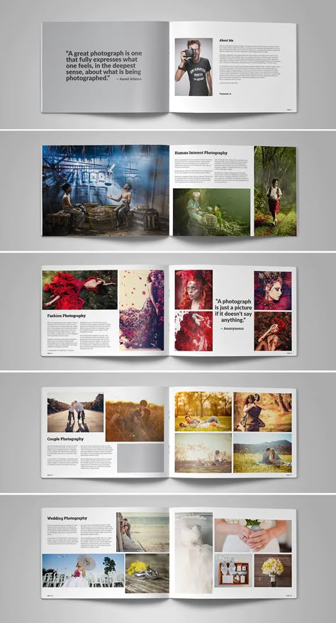 Portfolio For Photographers, Formal Brochure Design, Photography Portfolio Ideas, Portfolio Book Design, Photography Portfolio Book, Photography Portfolio Layout, Catalog Photography, Photography Art Book, Book Design Templates