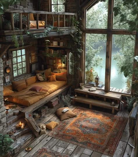 Dark Boho Living Room, Dark Boho, Dream Life House, House Aesthetic, Fantasy House, Dream House Rooms, Aesthetic Rooms, Dream Room Inspiration, Design Your Dream House