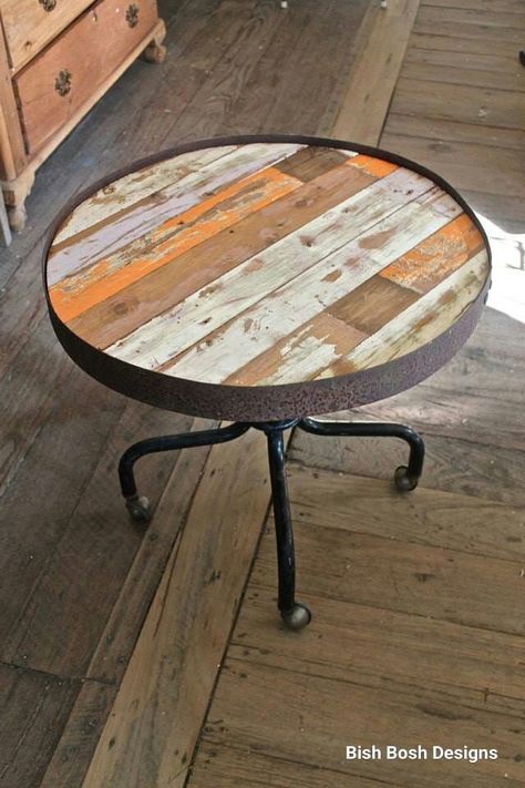 Whiskey barrel table