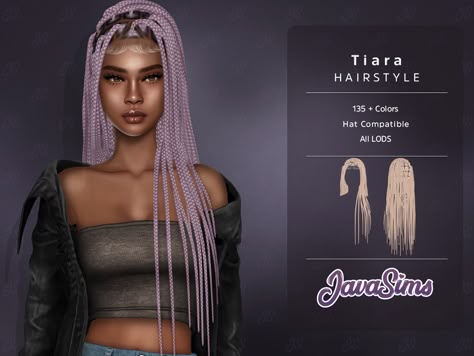 Sims 4 Goddess Braids, Braids Sims 4 Cc, Sims Resource Cc, The Sims Resource Hair, Sims 4 Cc Braids, Tiara Hairstyle, Afro Hair Sims 4 Cc, Alpha Cc, Sims 4 Black Hair