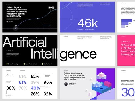 Pitch Deck Presentation for Abacus AI by Sanmi Ibitoye on Dribbble Pitch Deck Presentation, Pitch Presentation, Keynote Design, Deck Layout, Presentation Slides Design, Presentation Deck, Presentation Design Layout, Business Pitch, Data Visualization Design