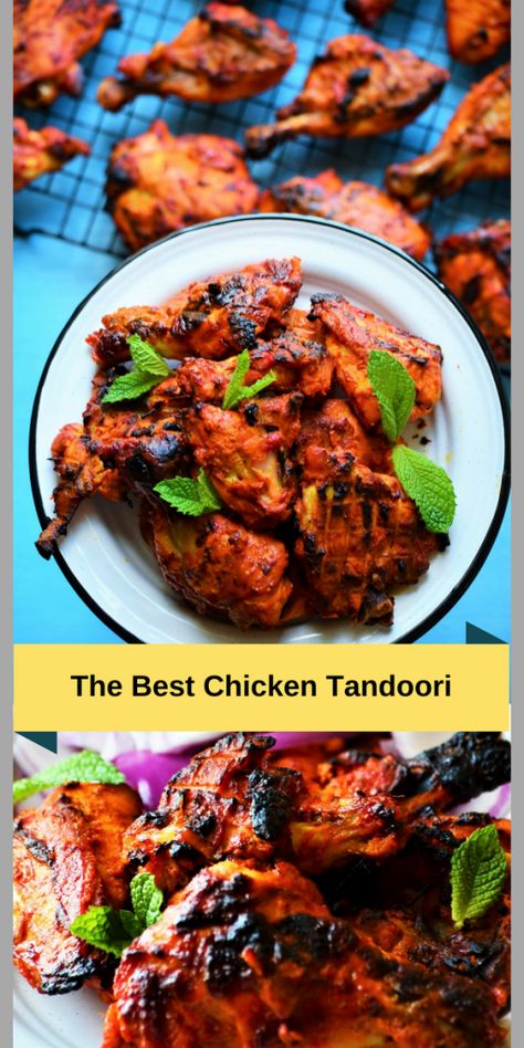 The Best Tandoori Chicken | Chicken Tandoori in Oven. » Foodies Terminal Tandoori Chicken In Oven, Tandoori Chicken Marinade, Creamy Coconut Shrimp, Coconut Shrimp Curry, Easy Indian Food, Tandoori Recipes, Chicken In The Oven, Chicken Tandoori, Shrimp Curry