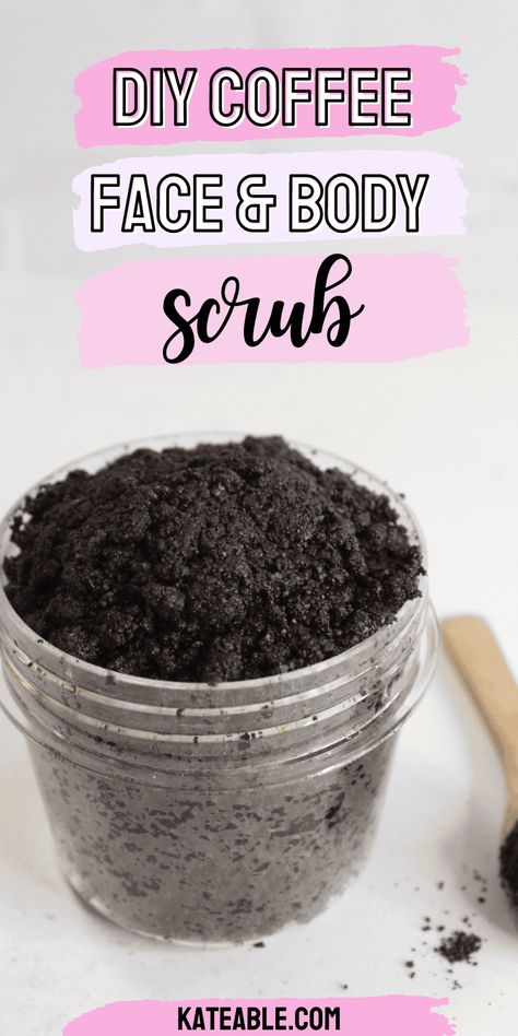 4-Ingredient Homemade Coffee Scrub for Face and Body - Diy Coffee Scrub Exfoliate, Diy Coffee Face Scrub, Coffee Scrub For Face, Body And Face Scrubs, Exfoliating Body Scrub Diy, Exfoliating Scrub Diy, Body Exfoliating Scrub, Coffee Scrub Recipe, Homemade Coffee Scrub