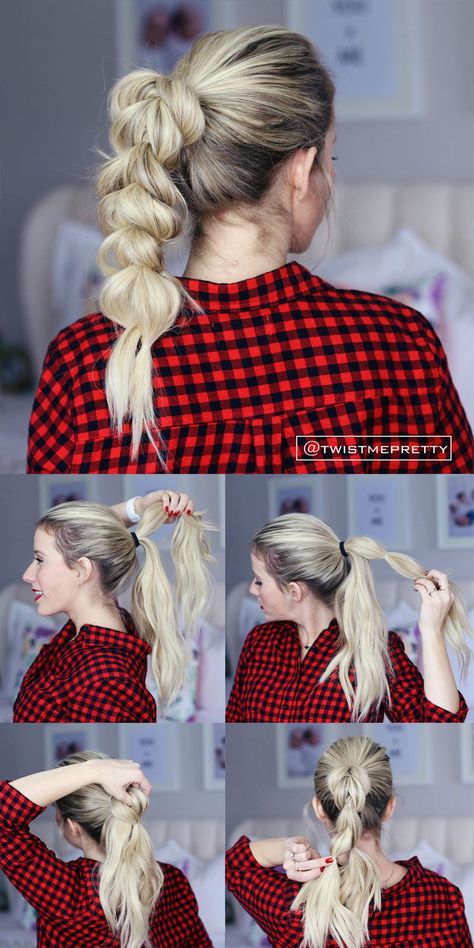 I love this pull through braid!!  It looks so fancy but it's so easy! | @livingproofinc #yourbesthair Hairstyles Lazy, Fishtail Braid, Hair Tutorials Easy, Penteado Cabelo Curto, Easy Braids, Long Blonde, Long Blonde Hair, Twist Hairstyles, Hair Dos