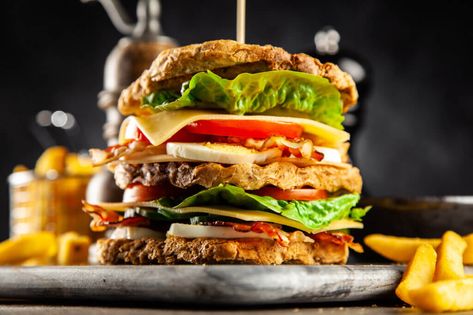 Dagwood Sandwich Recipe | Recipes.net Club Sandwich Ingredients, Dagwood Sandwich, Bread Salad Recipe, Scotcheroos Recipe, Turkey Club Sandwich, Honey Garlic Pork Chops, Turkey Club, Delicious Chicken Dinners, Dinner Today