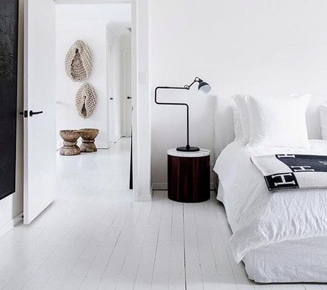 Whether you're a fan of minimalist interior trends or favour a more eclectic style, there's a bedroom design style to suit your own personality and taste. White Floor Bedroom, Wood Floors Bedroom, White Painted Wood Floors, Panel Flooring, Lovely Bedroom, Shoestring Budget, Bedroom Design Styles, White Wood Floors, Minimalist Bedroom Design