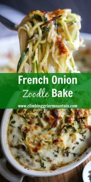 Zoodle Bake, French Soup, Zoodle Recipes, Keto Lasagna, Spiralizer Recipes, Resep Diet, Idee Pasto Sano, Diet Keto, French Onion