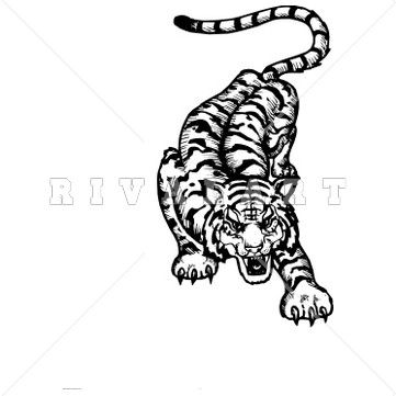 Pouncing Tiger, Tiger Graphic, Clipart Images, Gif, Clip Art, Art