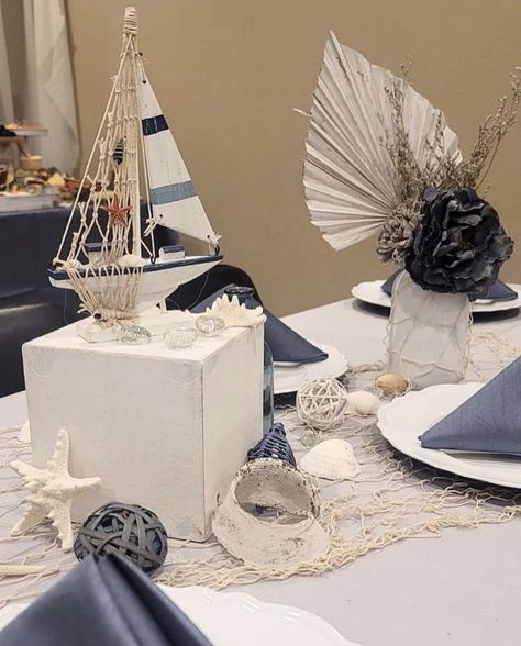 Sailboats Baby Shower | CatchMyParty.com Girl Baby Shower Centerpieces, Baby Shower Party Ideas, Shower Party Ideas, Nautical Party, Baby Shower Centerpieces, Baby Shower Party, Sailboats, Girl Baby Shower, Catch My Party