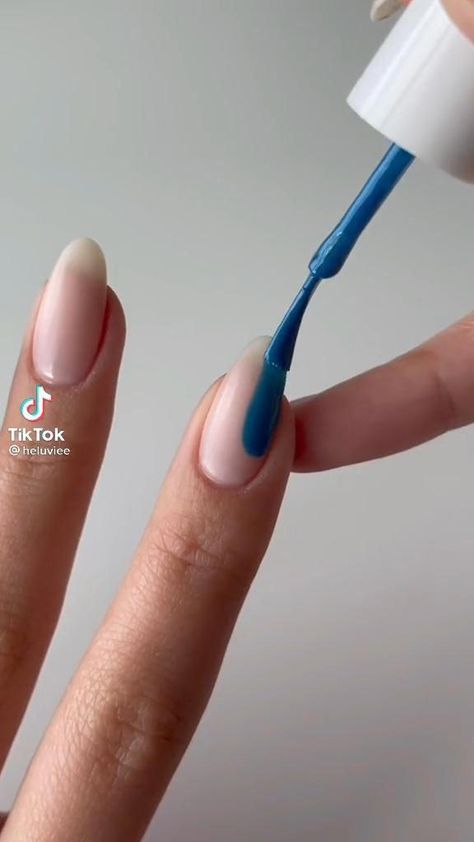 #WhyOralCareIsImportant Nails 2 Colors Simple, Diy Nail Designs For Beginners At Home, Easy Nail Paint Ideas, Nail Art At Home Easy Step By Step, Easy Nail Designs For Beginners At Home, At Home Nail Art Ideas, Easy Beginner Nail Ideas, Easy Beginner Gel Nail Designs, Blue Easy Nails